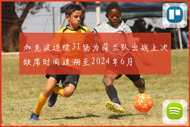 加克波连续31场为荷兰队出战上次缺席时间追溯至2024年6月